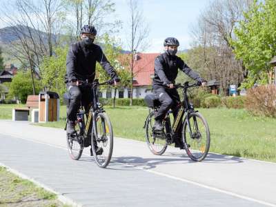 Obraz przedstawiający: Rowerowe patrole Straży Miejskiej w Zakopanem