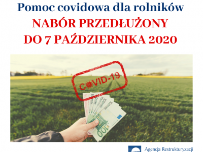 Obraz przedstawiający: Przedłużony termin naboru wniosków dla rolników poszkodowanych przez COVID-19