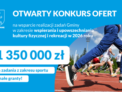 Obraz przedstawiający: Otwarty konkurs ofert na wsparcie realizacji zadań Gminy w zakresie...