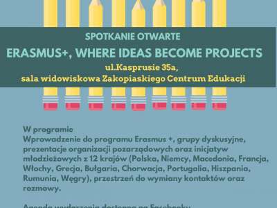 Obraz przedstawiający: Zaproszenie do udziału w spotkaniu dotyczącym Erasmus+