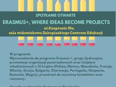 Obraz przedstawiający: Zaproszenie do udziału w spotkaniu dotyczącym Erasmus+