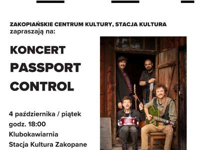 Obraz przedstawiający: Koncert Passport Control w Stacji Kultura Zakopane