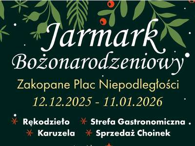 Obraz przedstawiający: Jarmark Bożonarodzeniowy w Zakopanem – magia świąt pod Tatrami!