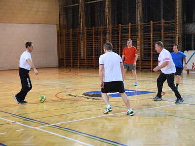 Obraz przedstawiający: Pierwszy trening przed meczem miast partnerskich