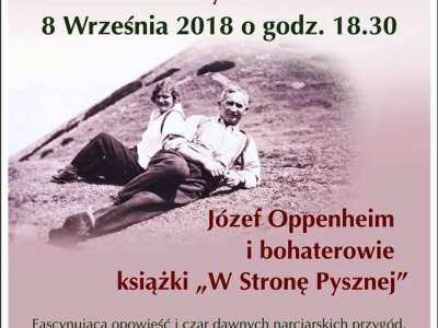 Obraz przedstawiający: Józef Oppenheim i bohaterowie książki „W stronę Pysznej”