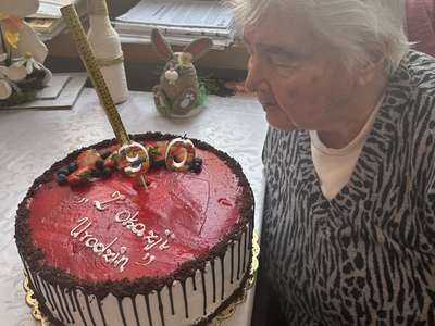 Obraz przedstawiający: 90. urodziny Pani Janiny Suszczewskiej-Siwy