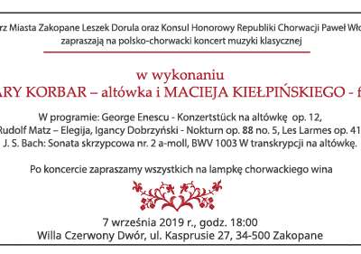 Obraz przedstawiający: Polsko-chorwacki koncert muzyki klasycznej
