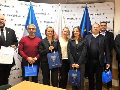 Obraz przedstawiający: Delegacja z Sopotu w Zakopanem