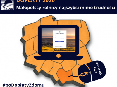 Obraz przedstawiający: Po dopłaty sięgnij z domu