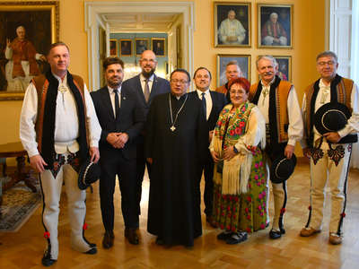 Obraz przedstawiający: Konwent Tatrzański z wizytą u Metropolity Krakowskiego kard. Grzegorza Rysia