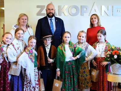 Obraz przedstawiający: Świąteczne życzenia od najmłodszych mieszkańców Zakopanego
