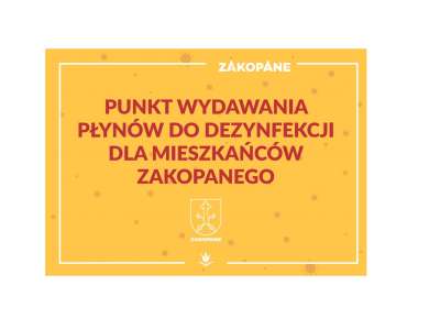 Obraz przedstawiający: Od 21 sierpnia zapraszamy po odbiór płynów