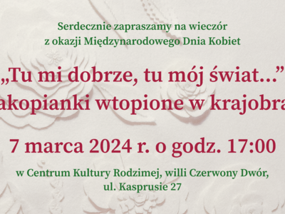 Obraz przedstawiający: „Tu mi dobrze, tu mój świat…” Zakopianki wtopione wkrajobraz