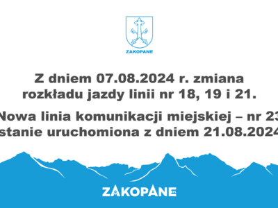Obraz przedstawiający: Zmiany w komunikacji miejskiej w Zakopanem