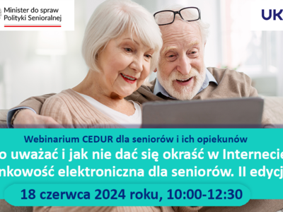 Obraz przedstawiający: Webinarium dla seniorów i ich opiekunów