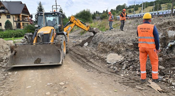 Obraz przedstawiający: Postępy prac przy budowie nowego odcinka drogi w Zakopanem: DK 7 Spyrkówka – Chyców Potok