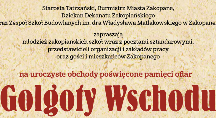 Obraz przedstawiający: Zakopane pamięta. Golgota Wschodu