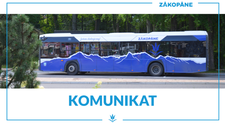 Obraz przedstawiający: Uwaga! Od 1 lipca zmiany w kursowaniu komunikacji miejskiej w Zakopanem