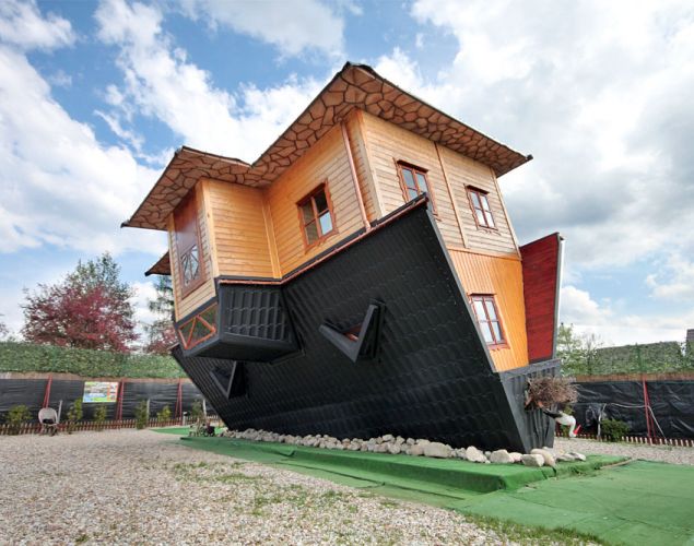 The upside-down house