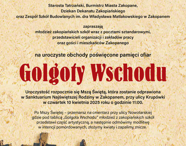 Zakopane pamięta. Golgota Wschodu