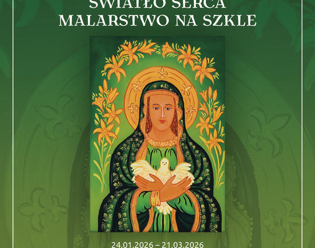 Obraz przedstawiający: ​​Światło, które pozostało. Retrospektywna wystawa malarstwa na szkle Janiny Maślanki​