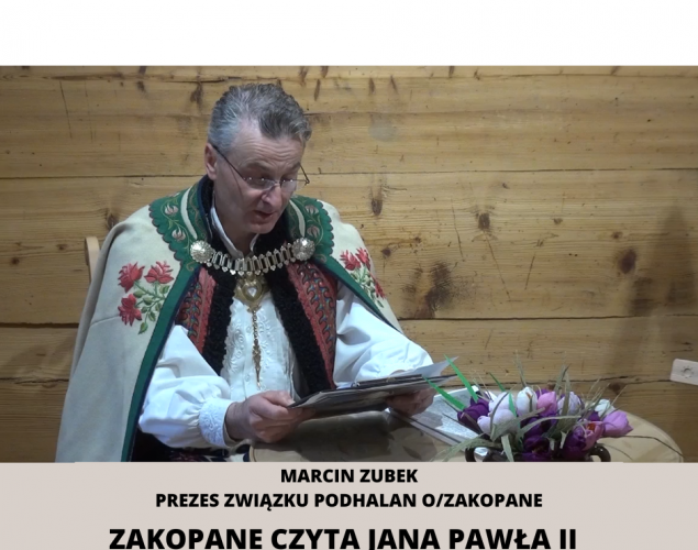 Prezes Związku Podhalan O/Zakopane Marcin Zubek