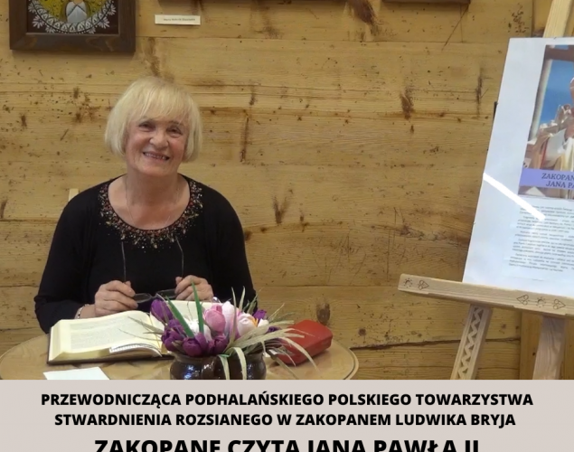 Przewodnicząca Oddziału Podhalańskiego Polskiego Towarzystwa  Stwardnienia Rozsianego w Zakopanem Ludwika Bryja